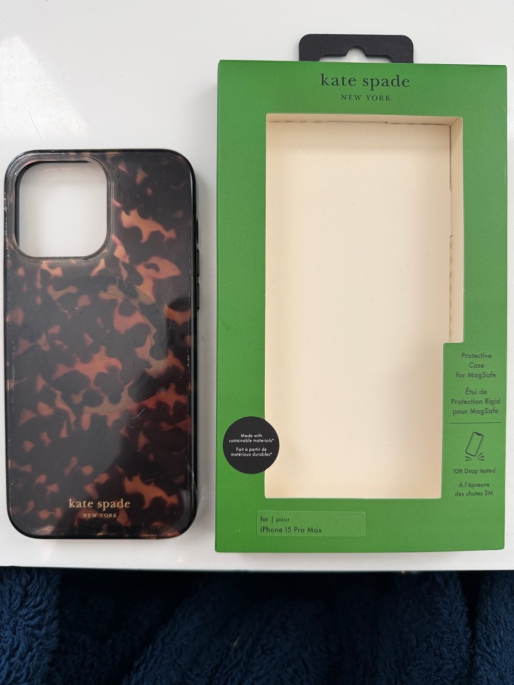 kate spade Tortoiseshell Pattern iPhone 15 Pro Max Case - Brown & Black